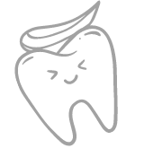 Cartoon tooth icon with toothpaste
